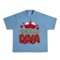 Pebble Blue birthday diva Urban Heavy Tee - MaliasSmallBusiness