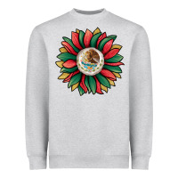 Heather Grey mexican sunflower Heavyweight Sweatshirt - Jasminsmagicworld