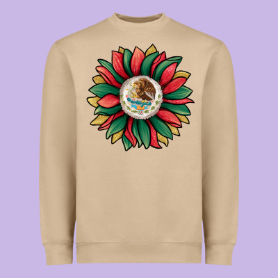Mexican Sunflower Heavyweight Sweatshirt Designed By Jasminsmagicworld