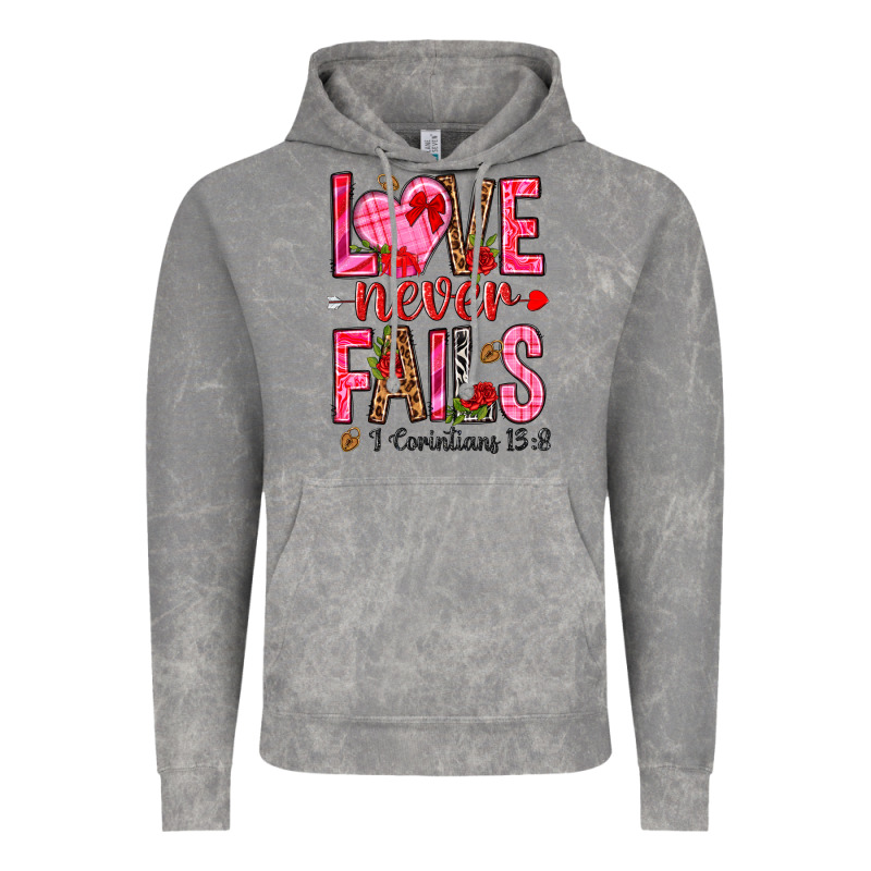 Love Never Fails I Corintians 13 8 Vintage Hoodie by NancyCooperArtShop | Teevron