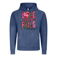 Vintage Denim love never fails i corintians 13 8 Vintage Hoodie - NancyCooperArtShop