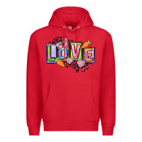 Red Easter love Happy Easter Day Premium Hoodie - CowGirlArtShop