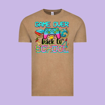 Game Over Back To School Vintage Tee Designed By Nancycooperartshop