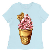 Baby Blue ice cream fast food Ladies Tee - AdoDesignShop