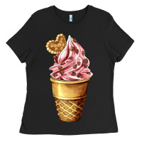 Ice Cream Fast Food Ladies Tee | Teevron