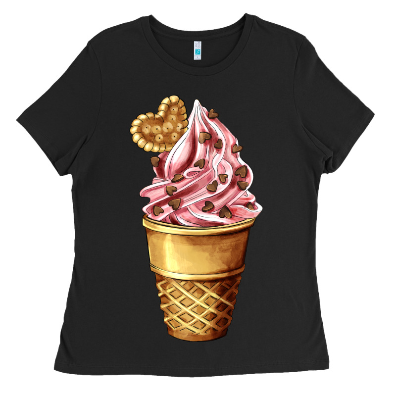 Ice Cream Fast Food Ladies Tee by AdoDesignShop | Teevron