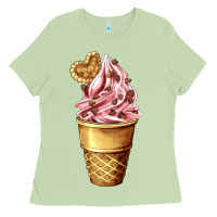 Matcha ice cream fast food Ladies Tee - AdoDesignShop