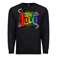 Black spread love not hate Premium Sweatshirt - OliviaCreatesArt