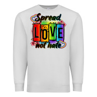 Dove Grey spread love not hate Premium Sweatshirt - OliviaCreatesArt