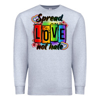 Heather Grey spread love not hate Premium Sweatshirt - OliviaCreatesArt