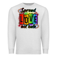 Oatmeal Heather spread love not hate Premium Sweatshirt - OliviaCreatesArt