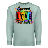 Seafoam spread love not hate Premium Sweatshirt - OliviaCreatesArt
