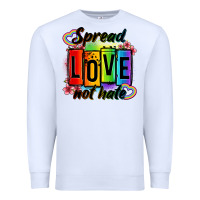 White spread love not hate Premium Sweatshirt - OliviaCreatesArt