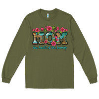 Army Green mom the heart of the family Long Sleeve Tee - Artiststas