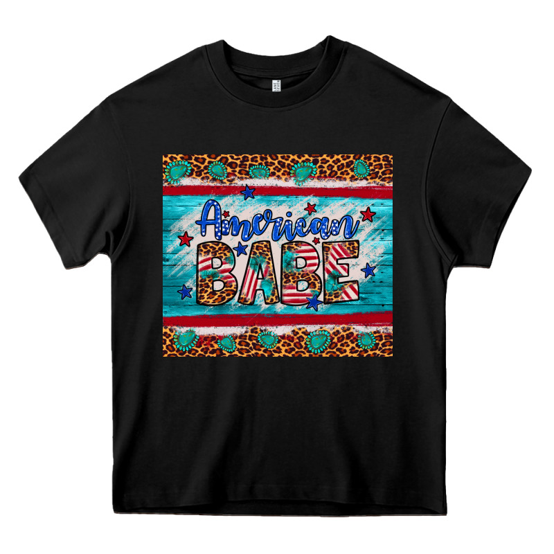 American Babe Leopard Gemstone Heavy Core Tee by Artiststas | Teevron