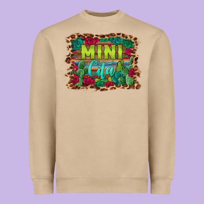 Mini Cita Serape Background Heavyweight Sweatshirt Designed By Barkaloodesign