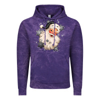 Cloud Purple white christmas santa claus Vintage Hoodie - MaliasSmallBusiness