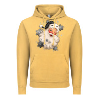 Vintage Mustard white christmas santa claus Vintage Hoodie - MaliasSmallBusiness