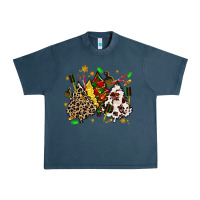 Midnight Navy hair stylist with christmas tree Urban Heavy Tee - MaliasSmallBusiness