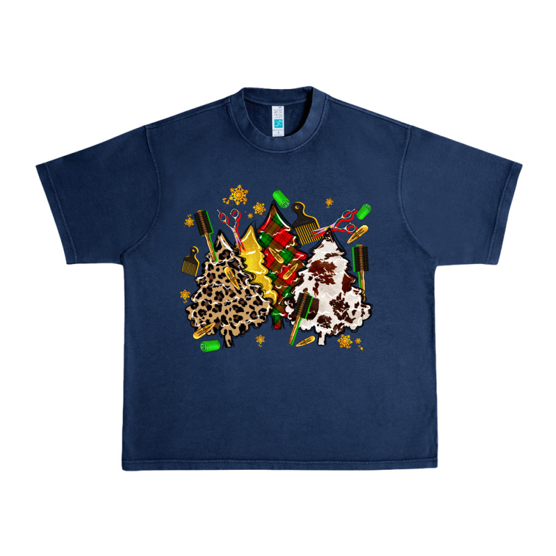 Hair Stylist With Christmas Tree Urban Heavy Tee by MaliasSmallBusiness | Teevron