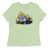 Matcha easter excavator gnome egg leopard Ladies Tee - Artiststas