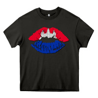 Asphalt cambodian flag lips Heavy Core Tee - AdoDesignShop