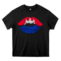 Black cambodian flag lips Heavy Core Tee - AdoDesignShop