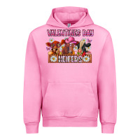 Fuchsia Pink valentines day heifers Urban Hoodie - CowhideDigitalArt
