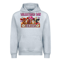 Heather Grey valentines day heifers Urban Hoodie - CowhideDigitalArt