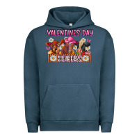 Pigment Midnight Navy valentines day heifers Urban Hoodie - CowhideDigitalArt