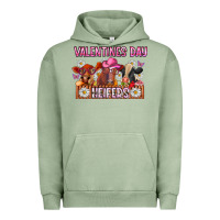 Pigment Oil Green valentines day heifers Urban Hoodie - CowhideDigitalArt