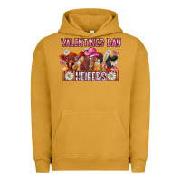 Pigment Peanut Butter valentines day heifers Urban Hoodie - CowhideDigitalArt