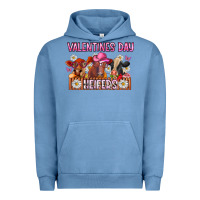 Pigment Pebble Blue valentines day heifers Urban Hoodie - CowhideDigitalArt