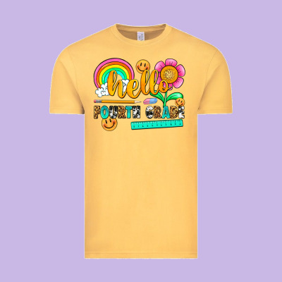 Hello Fourth Grade Vintage Tee Designed By Nancycooperartshop