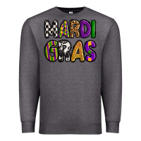 Charcoal Heather mardi gras copy Premium Sweatshirt - OliviaCreatesArt