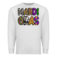 Oatmeal Heather mardi gras copy Premium Sweatshirt - OliviaCreatesArt