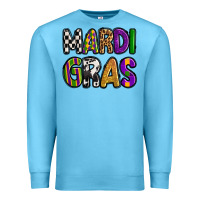 Ocean Blue mardi gras copy Premium Sweatshirt - OliviaCreatesArt