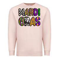 Pale Pink mardi gras copy Premium Sweatshirt - OliviaCreatesArt