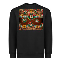 Black seamless mexican sunflower tumbler design Heavyweight Sweatshirt - Jasminsmagicworld