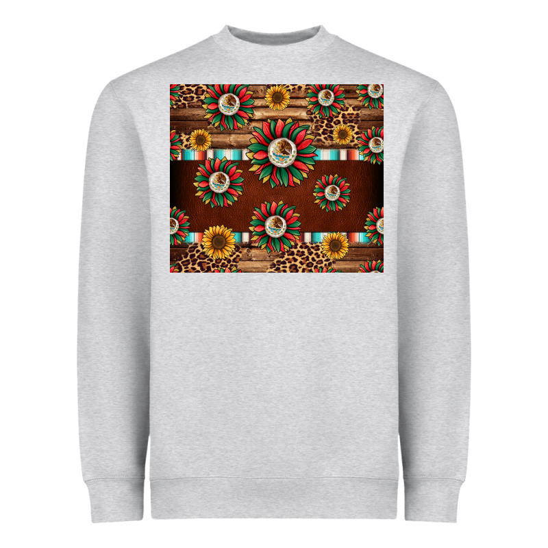 Seamless Mexican Sunflower Tumbler Design Heavyweight Sweatshirt by Jasminsmagicworld | Teevron
