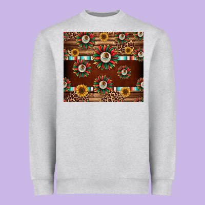 Seamless Mexican Sunflower Tumbler Design Heavyweight Sweatshirt Designed By Jasminsmagicworld