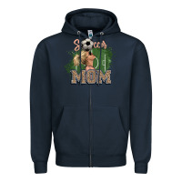 Navy Soccer Mom Zipper Hoodie - HowdyJamesFarm