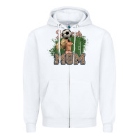 White Soccer Mom Zipper Hoodie - HowdyJamesFarm