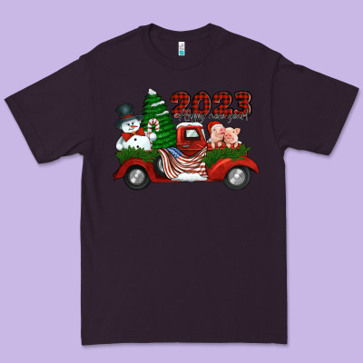 Happy New Year Truck 2023 Premium Tee Designed By Jasminsmagicworld