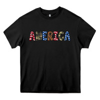 Black america 4th of july Heavy Core Tee - Artiststas