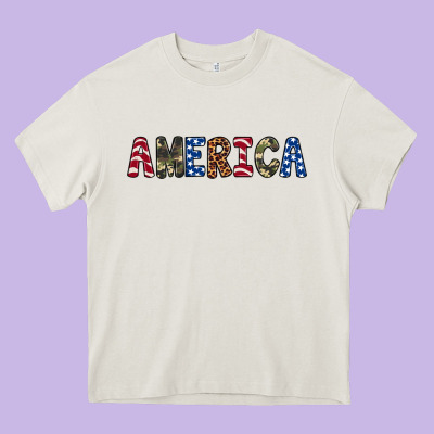 America 4th Of July Heavy Core Tee Designed By Artiststas