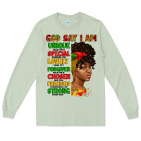 Matcha god say i am juneteenth afro girl Long Sleeve Tee - Artiststas