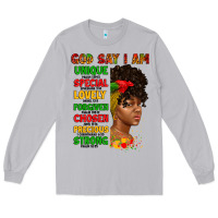 Moon Dust god say i am juneteenth afro girl Long Sleeve Tee - Artiststas