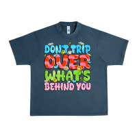 Midnight Navy don't trip over what's behind you Urban Heavy Tee - JahusDesignShop