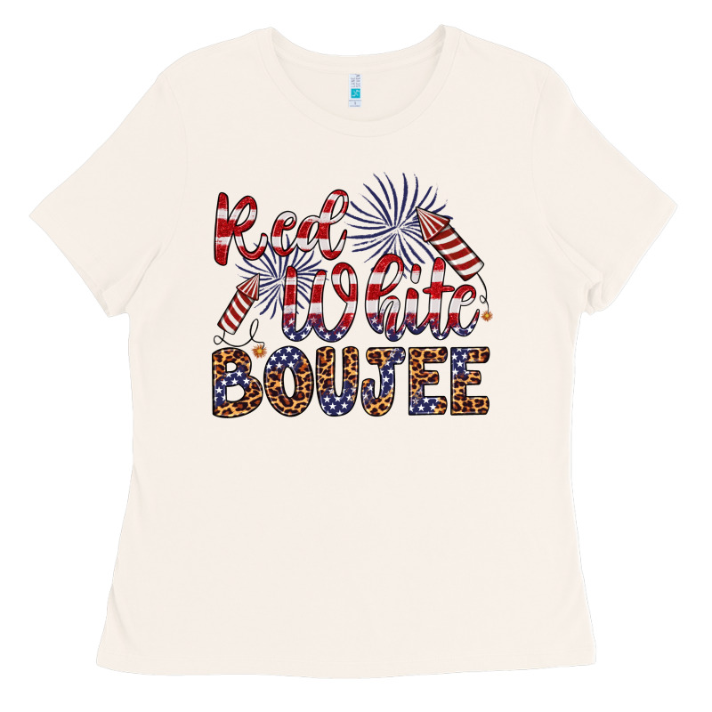 Red White Boujee Ladies Tee by Artiststas | Teevron